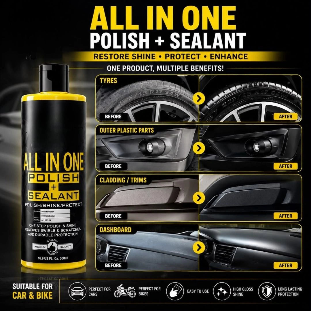 All in one polish and sealant product